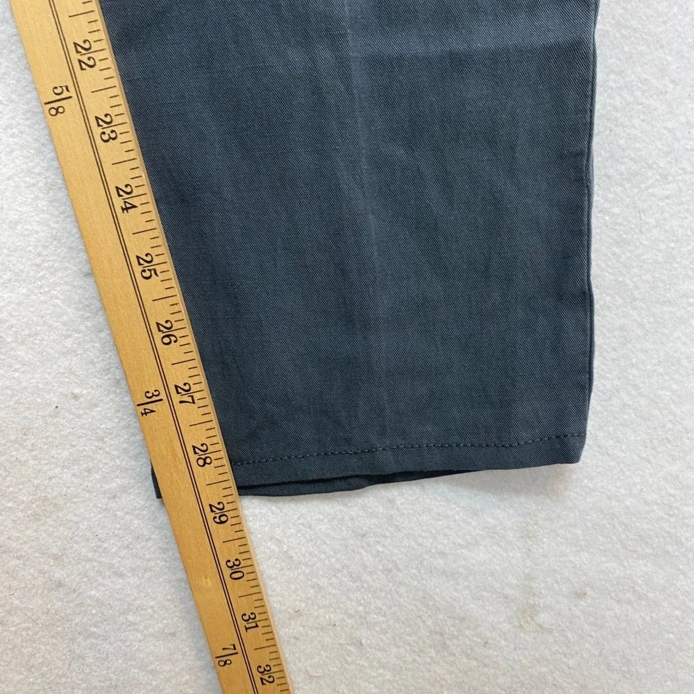 PT Torino Trousers Mens 32 Dark Charcoal Grey Linen Blend Slim Tapered Pants
